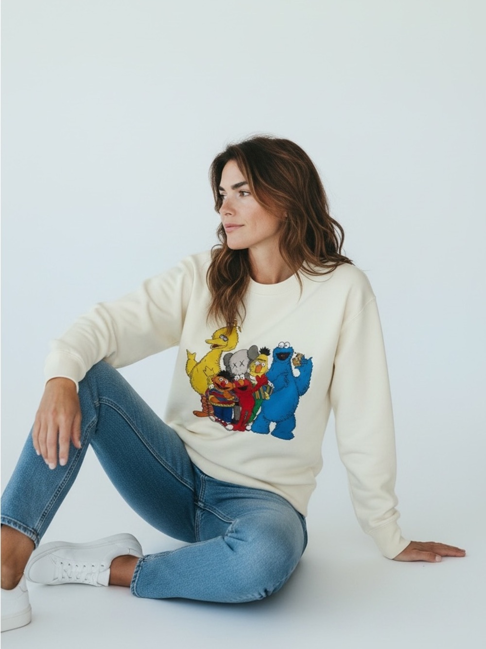 KAWS x Uniqlo x Sesame Street Group #2 Sweatshirt 2018 Y2K unisex large L